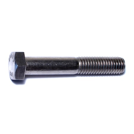 Midwest Fastener 18-8, 1/2"-13 Hex Head Cap Screw, Plain Stainless Steel, 3 in L, 15 PK 50569